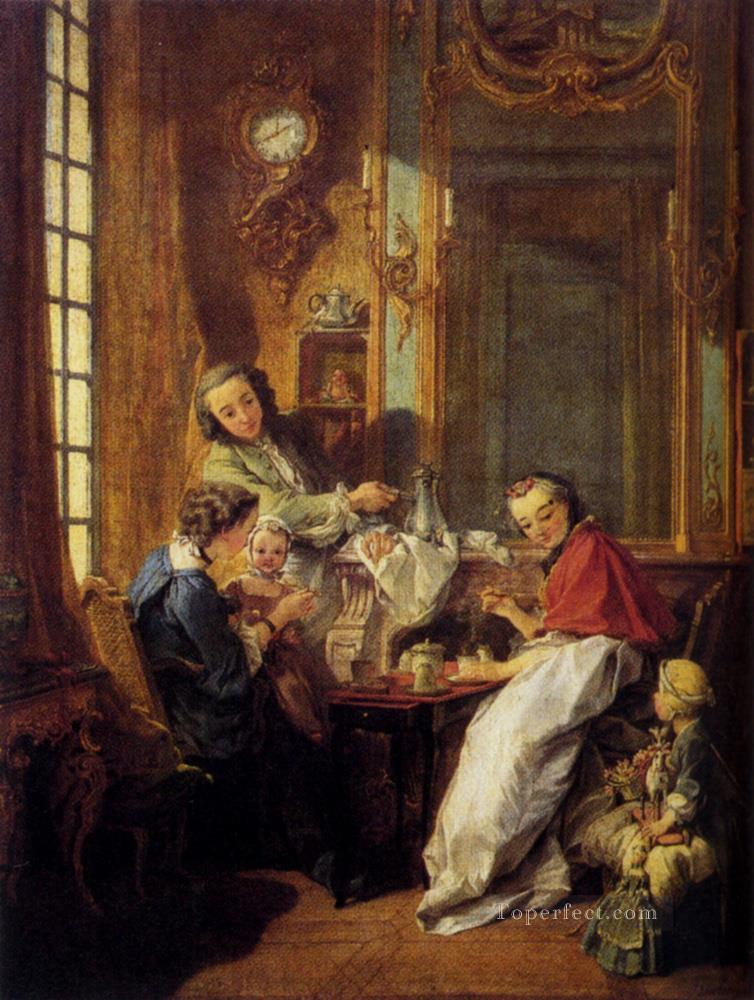 Boucher Francois Café de la mañana Rococó Francois Boucher Pintura al óleo